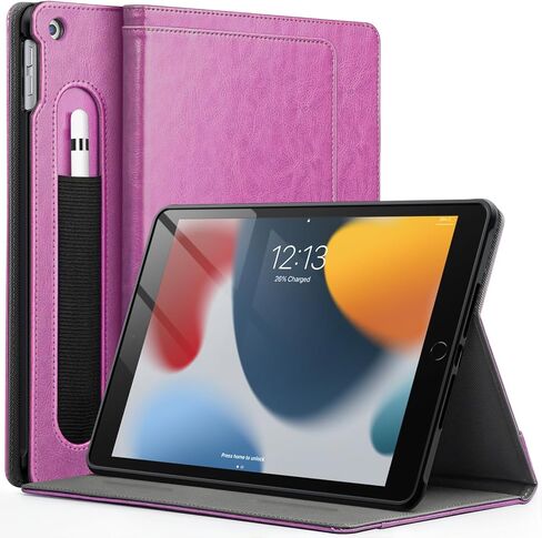 حافظة JETech لجهاز iPad مقاس 10.2 بوصة، الجيل التاسع/الثامن/السابع (2021/2020/2019) مع حامل قلم رصاص، غطاء واقٍ ناعم من مادة TPU بحامل متعدد الزوايا، تنبيه/غفو تلقائي (ذهبي وردي) in Kuwait