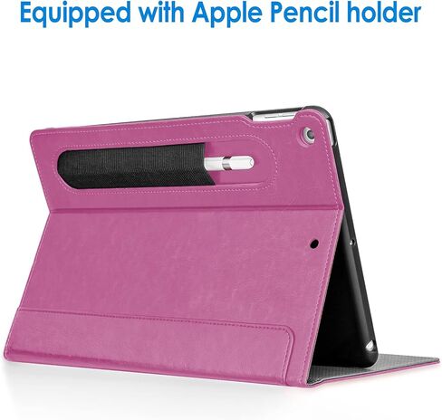 حافظة JETech لجهاز iPad مقاس 10.2 بوصة، الجيل التاسع/الثامن/السابع (2021/2020/2019) مع حامل قلم رصاص، غطاء واقٍ ناعم من مادة TPU بحامل متعدد الزوايا، تنبيه/غفو تلقائي (ذهبي وردي) in Kuwait
