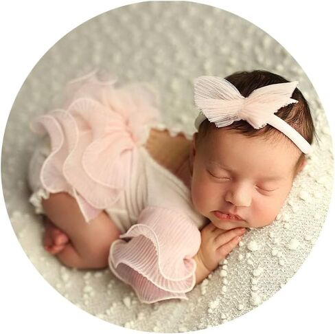 Baby Girl Photography Props Infant Cute Newborn Vest Lace Romper Bodysuit Pictures Monthly Photo Shoot Outfits in Saudi Arabia