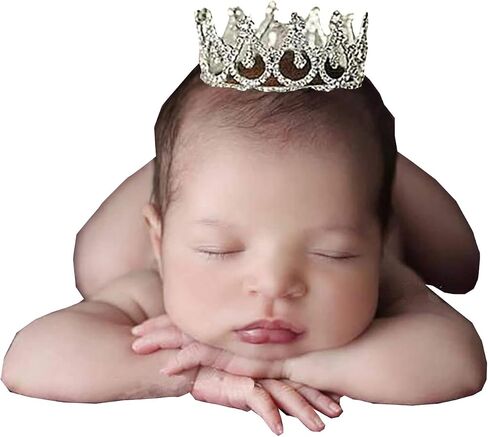 Infant Baby Girl Boy Crown Photo Shoots Headband for Newborn Crystal Princess Party Headwear Photography Props in Saudi Arabia