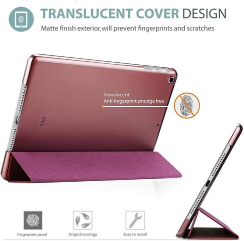 حافظة ProCase الذكية لجهاز iPad Air الإصدار الأول، حافظة واقية خفيفة الوزن للغاية مع غطاء خلفي شفاف لجهاز iPad Air 2013 موديل (A1474 A1475 A1476) - كحلي in Kuwait