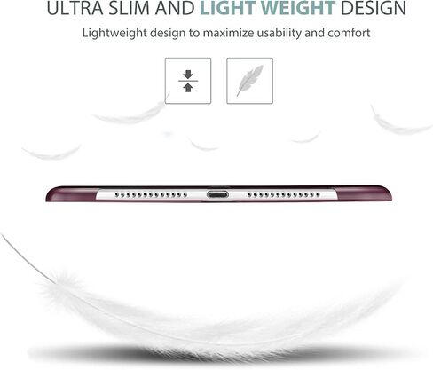 حافظة ProCase الذكية لجهاز iPad Air الإصدار الأول، حافظة واقية خفيفة الوزن للغاية مع غطاء خلفي شفاف لجهاز iPad Air 2013 موديل (A1474 A1475 A1476) - كحلي in Kuwait