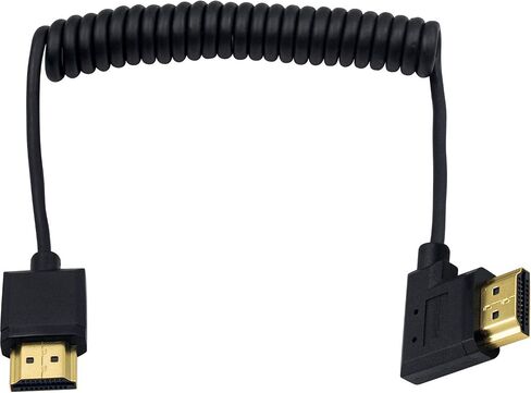 Duttek 4K كابل HDMI قصير ملفوف 1FT-4FT، بزاوية يسارية 90 درجة HDMI ذكر إلى كابل ذكر رفيع للغاية/صغير الحجم لعصا التلفزيون ثلاثية الأبعاد و4K فائقة الدقة in Saudi Arabia