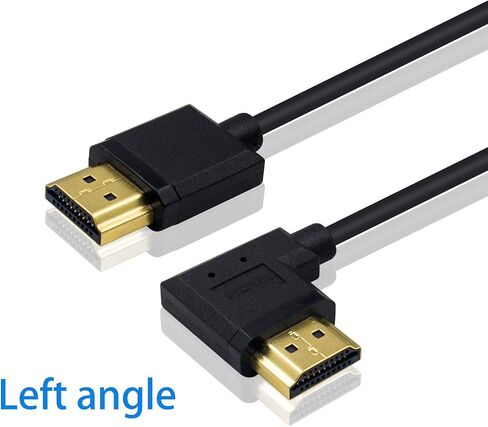 Duttek 4K كابل HDMI قصير ملفوف 1FT-4FT، بزاوية يسارية 90 درجة HDMI ذكر إلى كابل ذكر رفيع للغاية/صغير الحجم لعصا التلفزيون ثلاثية الأبعاد و4K فائقة الدقة in Saudi Arabia