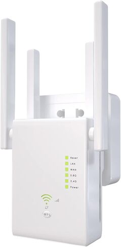 2022 WiFi Extender 1200Mbps WiFi Signal Booster for Home 6000 Sq.ft and 35 Devices, Dual Band 2.4G/5G Outdoor Signal Amplifier with Ethernet Port in Kuwait