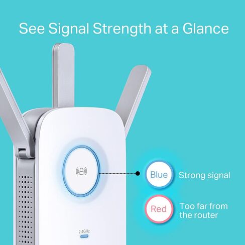 موسع نطاق WiFi Tp-link AC1750 المعتمد والمجدد مع وضع السرعة العالية ومؤشر الإشارة الذكي RE450 (مجدد معتمد متجدد) in Kuwait