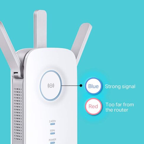 موسع نطاق WiFi Tp-link AC1750 المعتمد والمجدد مع وضع السرعة العالية ومؤشر الإشارة الذكي RE450 (مجدد معتمد متجدد) in Kuwait