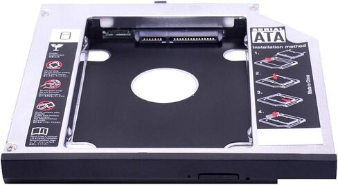 12.7mm Universal SATA 2nd HDD/SSD Caddy for Lenovo ThinkPad T420, T430, T510, T520, T530, W510, W520, W530 - Replace Your CD/DVD Optical Bay in Saudi Arabia