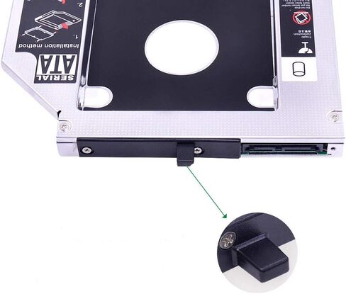 12.7mm Universal SATA 2nd HDD/SSD Caddy for Lenovo ThinkPad T420, T430, T510, T520, T530, W510, W520, W530 - Replace Your CD/DVD Optical Bay in Saudi Arabia