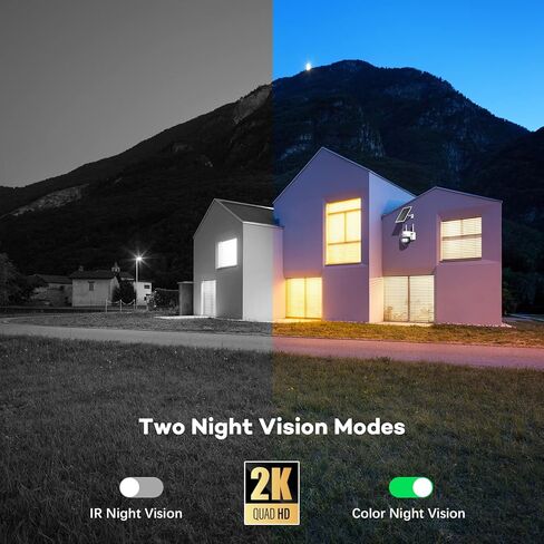 كاميرا أمان خلوية Xega 3G/4G LTE كاميرا شمسية خارجية لاسلكية، رؤية ليلية ملونة 2K HD 355 درجة/120 درجة، كشف حركة PIR، التحدث في اتجاهين، بدون WiFi، بطاقة SIM متضمنة، IP66 in Kuwait