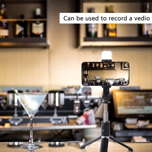 عصا سيلفي وحامل ثلاثي للهاتف، مصباح تعبئة سيلفي محمول من MQOUNY، حامل ثلاثي محمول احترافي للسفر الكل في واحد مع جهاز تحكم عن بعد، متوافق مع Android/iPhone (وردي واحد) in Kuwait