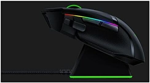 ماوس الألعاب اللاسلكي Razer Basilisk Ultimate HyperSpeed ​​مع قاعدة شحن ومستشعر بصري 20K DPI - Chroma RGB - 11 زرًا قابلاً للبرمجة - بطارية 100 ساعة - أسود كلاسيكي (متجدد) in Saudi Arabia