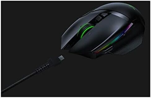 ماوس الألعاب اللاسلكي Razer Basilisk Ultimate HyperSpeed ​​مع قاعدة شحن ومستشعر بصري 20K DPI - Chroma RGB - 11 زرًا قابلاً للبرمجة - بطارية 100 ساعة - أسود كلاسيكي (متجدد) in Saudi Arabia