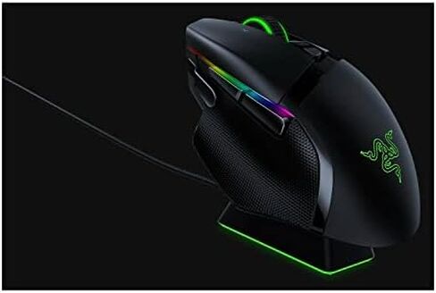 ماوس الألعاب اللاسلكي Razer Basilisk Ultimate HyperSpeed ​​مع قاعدة شحن ومستشعر بصري 20K DPI - Chroma RGB - 11 زرًا قابلاً للبرمجة - بطارية 100 ساعة - أسود كلاسيكي (متجدد) in Saudi Arabia