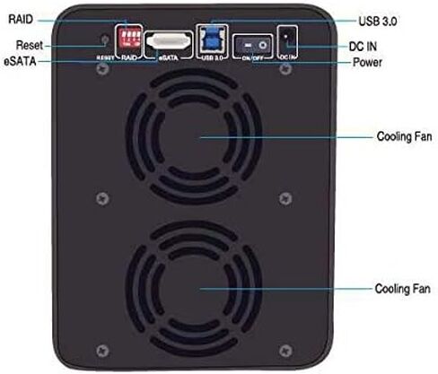 MobileRAID MR4UT6G 4-Bay 3.5 بوصة ساتا إلى USB 3.0 / eSATA أجهزة RAID-5 / JBOD in Kuwait