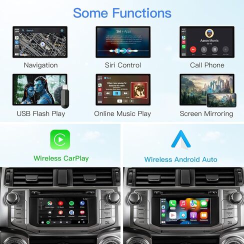 محول تلقائي Carplay/Android Autoabc لسيارة Toyota مع Entune2.0 2014-2019 يناسب تندرا/هايلاندر/RAV4/تاكوما/كامري/كورولا/أفالون/بريوس/CH-R in Kuwait