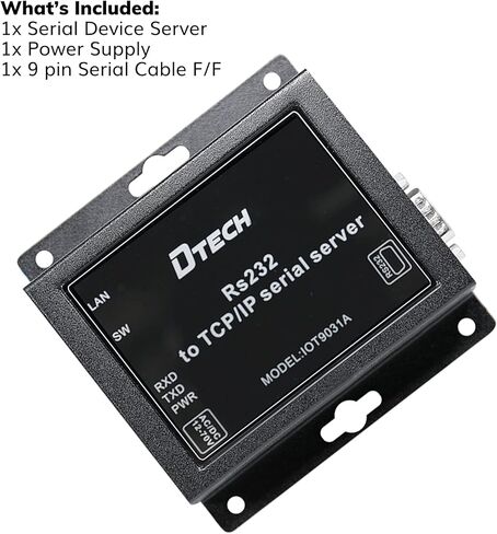 دي تيك محول تسلسلي الى ايثرنت بمنفذ واحد RS232 الى خادم جهاز TCP IP يدعم DHCP DNS Modbus RTU/TCP 10/100M in Saudi Arabia