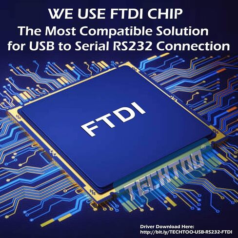 TECHTOO USB 3.0 إلى محول تسلسلي USB RS232 كابل USB محول الكابل التسلسلي DB9 USB (10 قدم) مع شرائح FTDI مطلية بالذهب لـ Win10/8.1/8/7/Vista/XP/2000/Andorid/Linux/Mac OS X10.6 وما فوق in Kuwait