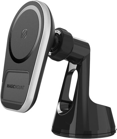 Scosche MPQ5DV-XTSP MagicMount Pro Charge5 15W Wireless Charging MagSafe Car Mount، حامل هاتف مغناطيسي للوحة القيادة / فتحة التهوية المتوافقة مع iPhone 16/15/14/13/12 Pro/Pro Max/Plus، حافظة MagSafe والمزيد in Kuwait