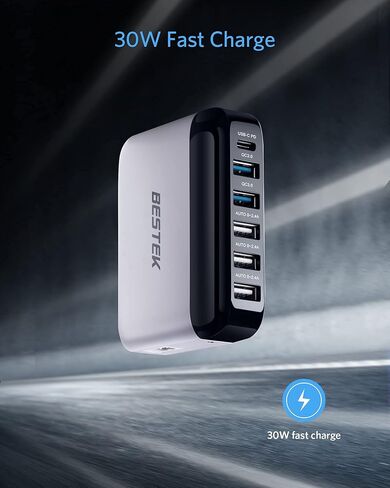 شاحن سيارة USB متعدد المنافذ، شحن سريع 86 وات 9 أمبير شحن سريع 3.0 ومحول شاحن سيارة USB-C PD مع التعرف الذكي للهواتف المحمولة والأجهزة اللوحية وأجهزة USB الأخرى in Saudi Arabia