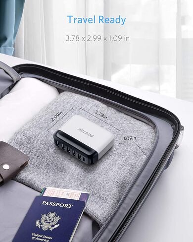 شاحن سيارة USB متعدد المنافذ، شحن سريع 86 وات 9 أمبير شحن سريع 3.0 ومحول شاحن سيارة USB-C PD مع التعرف الذكي للهواتف المحمولة والأجهزة اللوحية وأجهزة USB الأخرى in Saudi Arabia