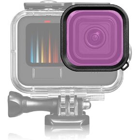 مرشحات الغوص للكاميرا تحت الماء لـ Gopro لـ 10 11 أسود، مرشحات الغوص مع غطاء مبيت مقاوم للماء وحبل لمختلف ظروف الفيديو والتصوير الفوتوغرافي تحت الماء (أحمر) in Kuwait