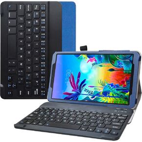 Bige for LG G Pad 5 10.1 Keyboard Case,Slim Stand PU Leather Cover with Romovable Keyboard for 10.1" LG G Pad 5 10.1 T600 Tablet(2019),Black
