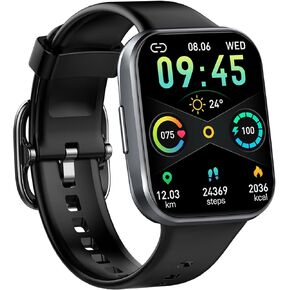 ساعة ذكية للرجال والنساء، 2022 متتبع اللياقة البدنية 1.69 بوصة شاشة تعمل باللمس ساعة ذكية للياقة البدنية 25 رياضة IP68 مقاومة للماء، معدل ضربات القلب/مراقبة النوم/عداد الخطى/السعرات الحرارية، متتبع النشاط لهواتف Android iPhone in Kuwait