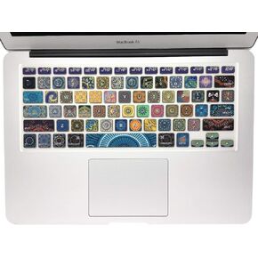 Silicone Keyboard Cover Skin for Old MacBook Air 13 Inch (A1466/A1369),MacBook Pro 13'' (A1425/A1502/A1278)/15'' (A1398 /A1286)/17'' (A1297) (with/Without Retina Display), Bohemian Style