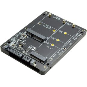 CableCC 2 in 1 Combo M.2 NGFF B-key & mSATA SSD to SATA 3.0 Adapter Converter Case Enclosure