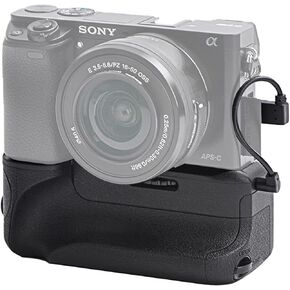 مقبض بطارية رأسي متوافق مع سوني A6600 مع كابل تحرير الغالق للتصوير العمودي، يحمل بطاريات NP-FZ100 أو 2 (البطاريات غير مدرجة) in Kuwait