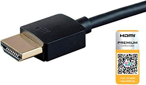Monoprice - 124184 High Speed HDMI Cable - 3 Feet - Black| Certified Premium, 4K@60Hz, HDR, 18Gbps, 36AWG, YUV, 4:4:4 - Ultra Slim Series in Kuwait