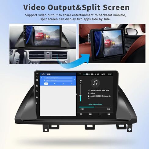 UNITOPSCI Android راديو ستيريو للسيارة Honda Odyssey 2005-2010 10.1 بوصة شاشة تعمل باللمس بلوتوث راديو السيارة في اندفاعة السيارة GPS للملاحة ستيريو مع كاميرا احتياطية مرآة رابط FM WiFi USB SWC MIC in Kuwait