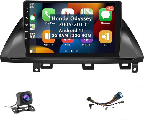 UNITOPSCI Android راديو ستيريو للسيارة Honda Odyssey 2005-2010 10.1 بوصة شاشة تعمل باللمس بلوتوث راديو السيارة في اندفاعة السيارة GPS للملاحة ستيريو مع كاميرا احتياطية مرآة رابط FM WiFi USB SWC MIC in Kuwait