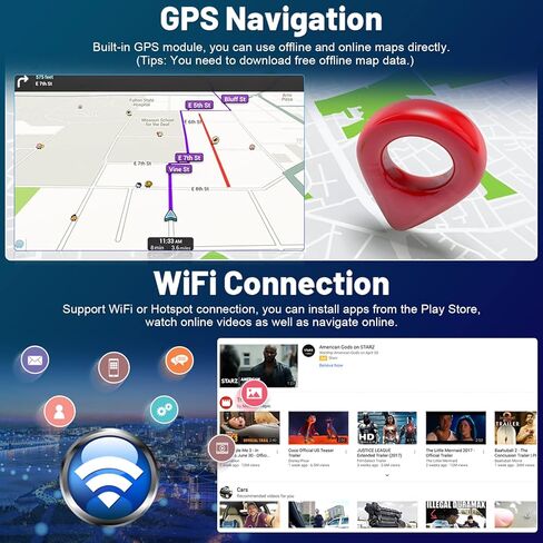 لراديو Toyota RAV4 2006-2012، Roinvou 2+32G Android 11 CarPlay Car Stereo مع Android Auto 9 بوصة شاشة لمس بلوتوث مستقبل صوت السيارة يدعم وصلة المرآة GPS WiFi SWC كاميرا احتياطية RDS DSP in Kuwait