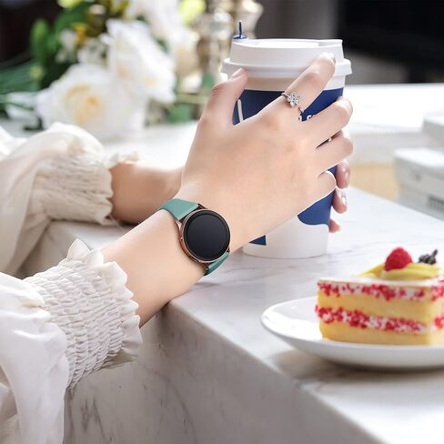 GEAK Compatible with Galaxy Watch 7 Band/Galaxy Watch 6 5 4 40mm 44mm/Classic 42mm 46mm,20mm Slim Silicone Compatible for Galaxy Watch 4 5 Band/Active 2 Women Small Black/White/Gray/Sand Pink in Kuwait