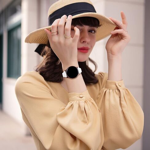 GEAK Compatible with Galaxy Watch 7 Band/Galaxy Watch 6 5 4 40mm 44mm/Classic 42mm 46mm,20mm Slim Silicone Compatible for Galaxy Watch 4 5 Band/Active 2 Women Small Black/White/Gray/Sand Pink in Kuwait