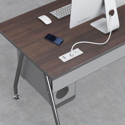 Jgstkcity 20 واط USB C قطاع الطاقة راحة، حامي الطفرة مقاوم للماء، منفذ طاقة مكتب الأثاث، 2 منافذ وشحن USB C، مناسب للطاولة الجانبية، قابس مسطح، كابل 6 أقدام in Kuwait