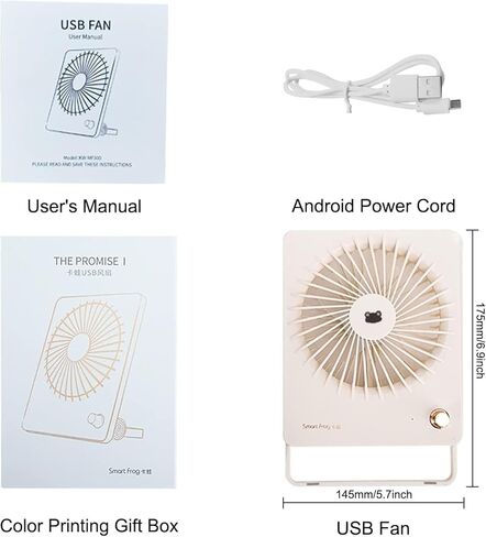 مروحة مكتب صغيرة محمولة، مروحة تعمل بالبطارية للسفر مروحة شخصية هادئة، مروحة مكتب كهربائية لطيفة قابلة لإعادة الشحن 2000 مللي أمبير في الساعة 10 ساعات 160 درجة قابلة للطي ومروحة معلقة لسطح المكتب والرياح القوية للسفر (بيج) in Kuwait