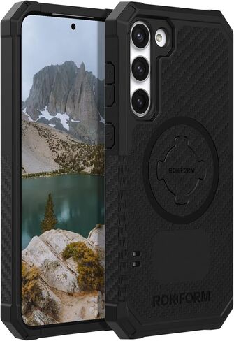 ROKFORM Rugged Protective Case Compatible with Galaxy S25 Ultra, Magnetic Cover with Twist Lock, Drop-Tested Armor (Black) in Kuwait