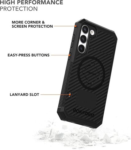 ROKFORM Rugged Protective Case Compatible with Galaxy S25 Ultra, Magnetic Cover with Twist Lock, Drop-Tested Armor (Black) in Kuwait
