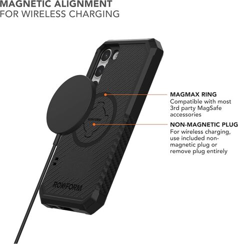 ROKFORM Rugged Protective Case Compatible with Galaxy S25 Ultra, Magnetic Cover with Twist Lock, Drop-Tested Armor (Black) in Kuwait
