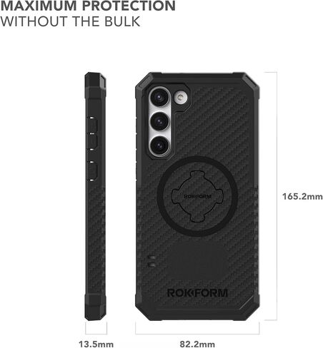 ROKFORM Rugged Protective Case Compatible with Galaxy S25 Ultra, Magnetic Cover with Twist Lock, Drop-Tested Armor (Black) in Kuwait