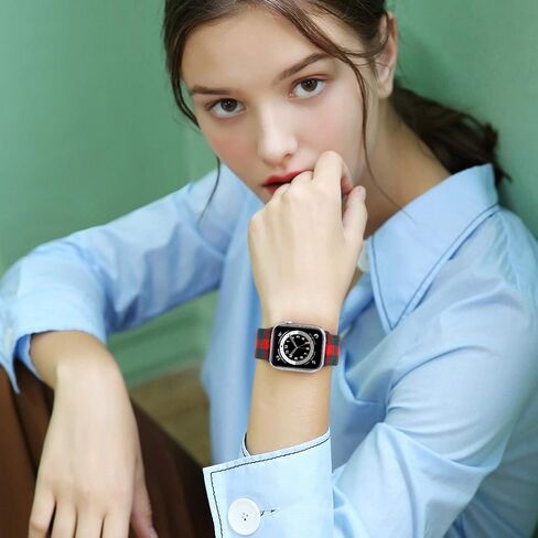 شريط مطاطي من النايلون لعيد الميلاد من Runostrich متوافق مع Apple Watch 38mm 40mm 41mm 42mm 44mm 45mm 49mm، حزام بديل رياضي قابل للتعديل لساعة Apple Watch Ultra 2/Ultra، iWatch 9/8/7/SE/6/5/4/3/2/1 in Kuwait