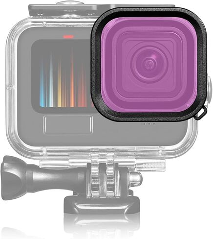مرشحات الغوص للكاميرا تحت الماء لـ Gopro لـ 10 11 أسود، مرشحات الغوص مع غطاء مبيت مقاوم للماء وحبل لمختلف ظروف الفيديو والتصوير الفوتوغرافي تحت الماء (أحمر) in Saudi Arabia