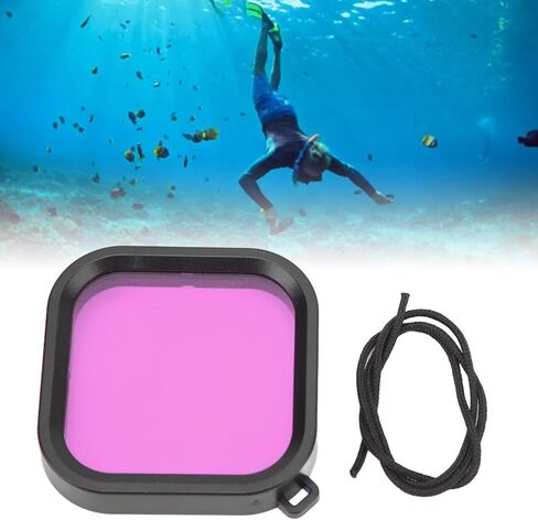 مرشحات الغوص للكاميرا تحت الماء لـ Gopro لـ 10 11 أسود، مرشحات الغوص مع غطاء مبيت مقاوم للماء وحبل لمختلف ظروف الفيديو والتصوير الفوتوغرافي تحت الماء (أحمر) in Saudi Arabia