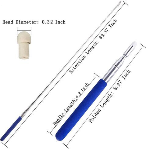 Pointer Sticks,Extendable Pointer,Hand Pointer Classroom Pointer for Teacher,Telescopic Teacher Pointer Retractable Pointer Hand Pointer for Kids (1 PCS Extendable 39.4 Inch, Black) in Kuwait