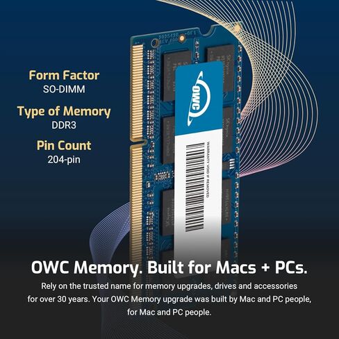 مجموعة ترقية الذاكرة OWC 16 جيجابايت (2 × 8 جيجابايت) 1333 ميجاهرتز PC3-10600 DDR3 SO-DIMM 204-Pin in Kuwait