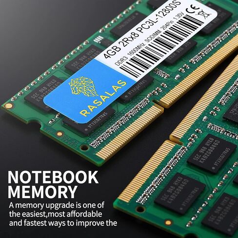 8GB 1Rx8 PC3L-12800S DDR3L 1600MHz DDR3 RAM SODIMM 1.35V CL11 204-Pin PC3-12800 Memory Upgrade Ram for Laptop … in Saudi Arabia