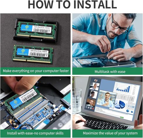 8GB 1Rx8 PC3L-12800S DDR3L 1600MHz DDR3 RAM SODIMM 1.35V CL11 204-Pin PC3-12800 Memory Upgrade Ram for Laptop … in Saudi Arabia